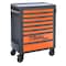 Beta Rolling Tool Cabinet, 8 Drawer, Orange, Steel, 29 in W x 17-1/2 in D x 38 in H 024004681 - alternate 1